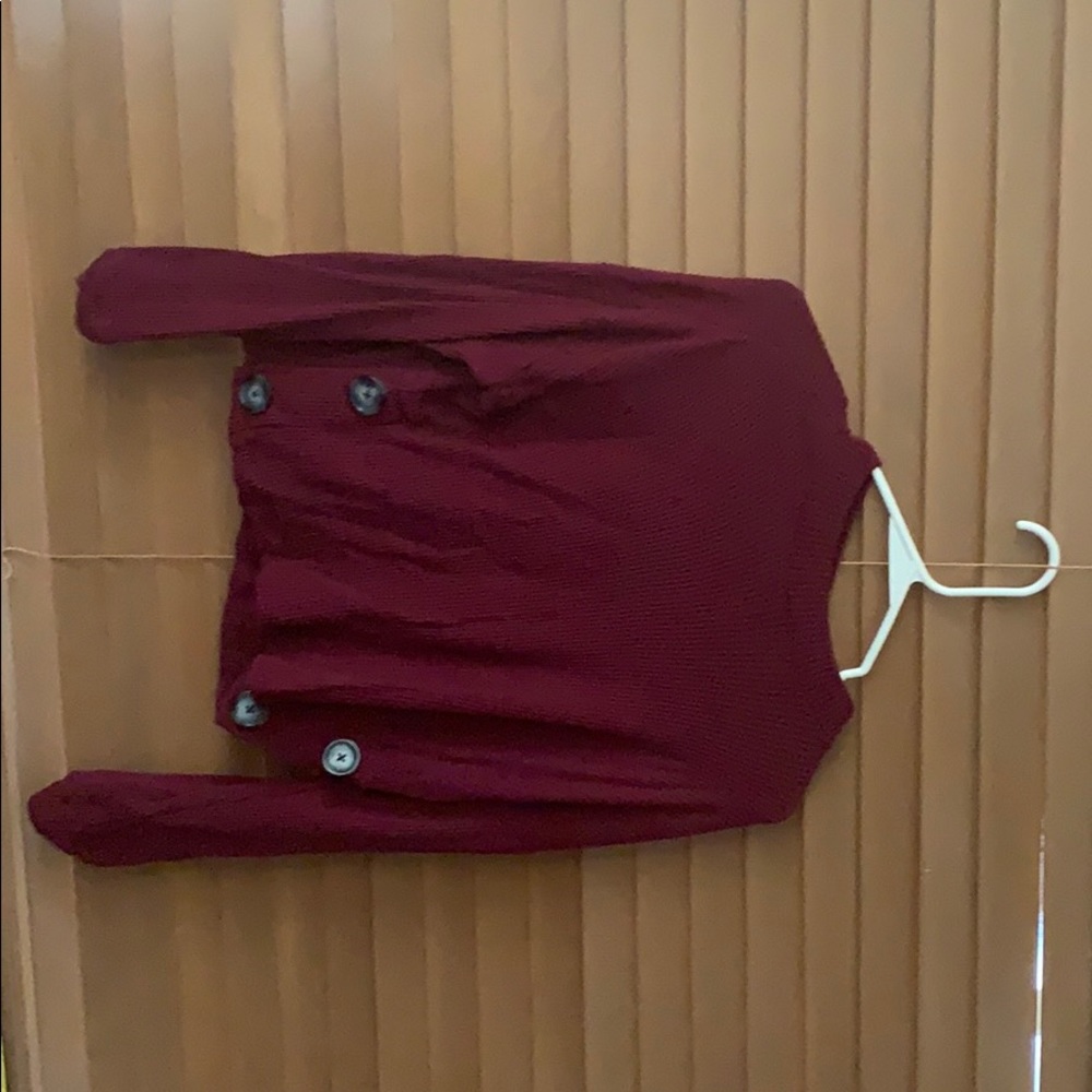 Cropped red sweater